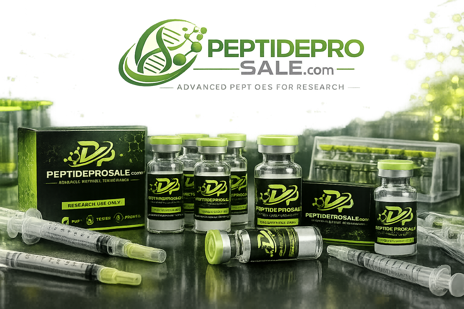Research peptide vials analysed at the Peptide Pro Sale laboratory
